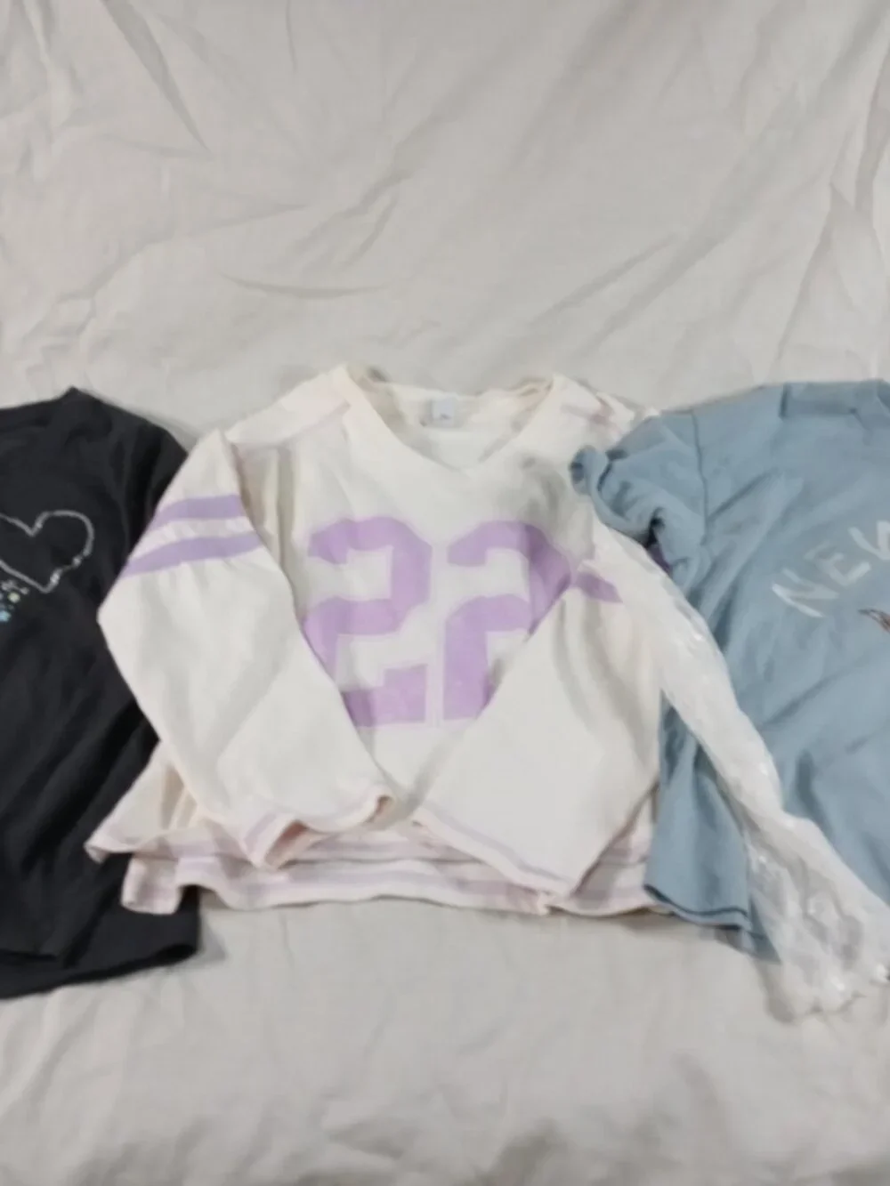 6 Lot Girls Assorted Design Long Sleeve Shirts Kids Clothes Bundle in Great Cond